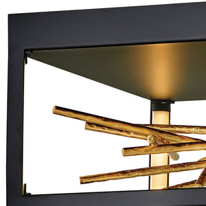 Styx 18" Medium LED Flush Mount, Black