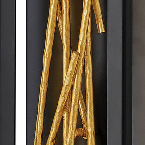 Styx 6" Large LED Sconce, Black With Grilled