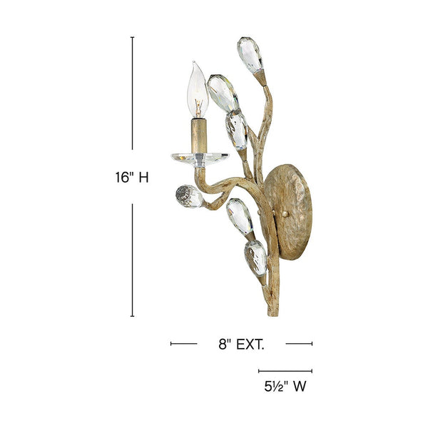 Eve 5" Medium Single Light Sconce, Champagne Gold