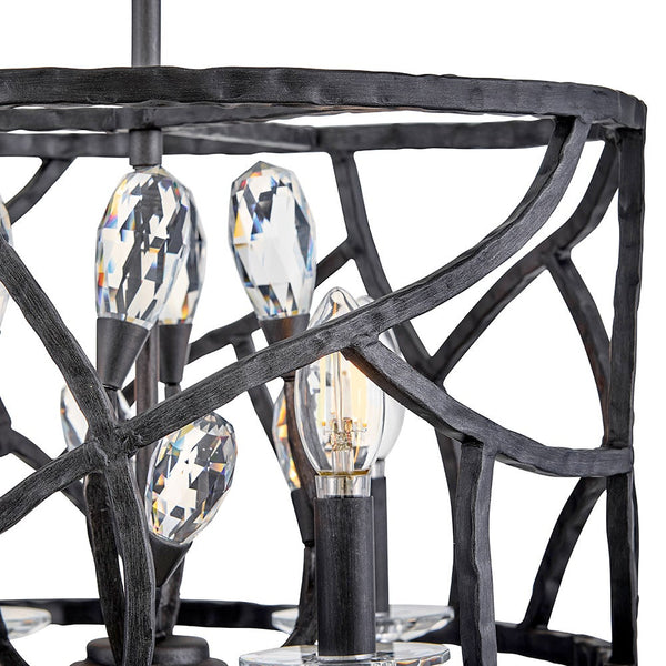 Eve 16" Four Lights Medium Convertible Flush Mount, Brushed Graphite