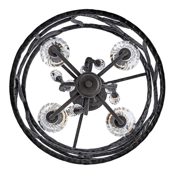 Eve 16" Four Lights Medium Convertible Flush Mount, Brushed Graphite