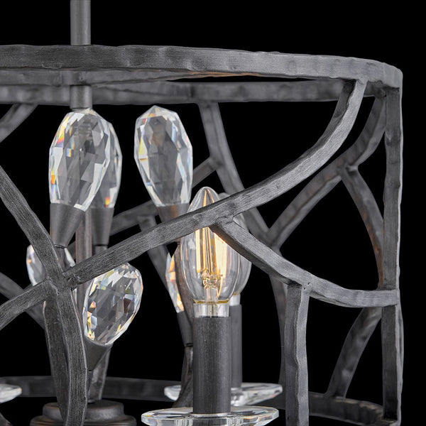 Eve 16" Four Lights Medium Convertible Flush Mount, Brushed Graphite