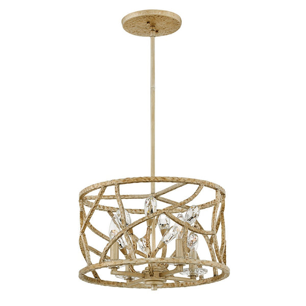 Eve 16" Four Lights Medium Convertible Flush Mount, Champagne Gold