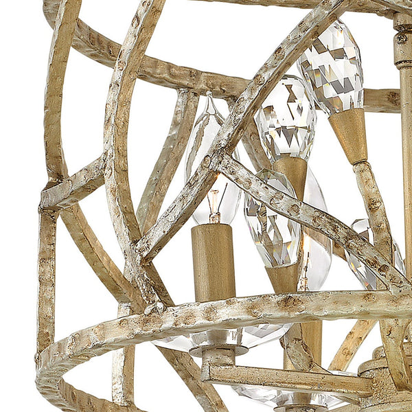 Eve 16" Four Lights Medium Convertible Flush Mount, Champagne Gold