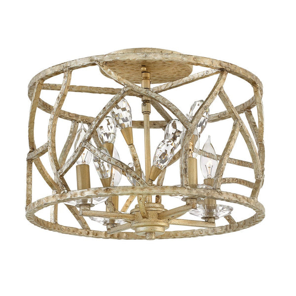 Eve 16" Four Lights Medium Convertible Flush Mount, Champagne Gold