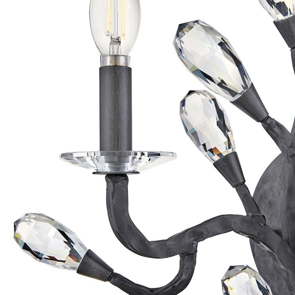 Eve 14" Two Lights Medium Sconce, Brushed Graphite