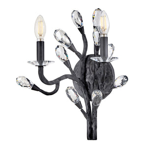 Eve 14" Two Lights Medium Sconce, Brushed Graphite