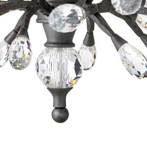 Eve 26" Six Lights Medium Single Tier Chandelier, Brushed Graphite