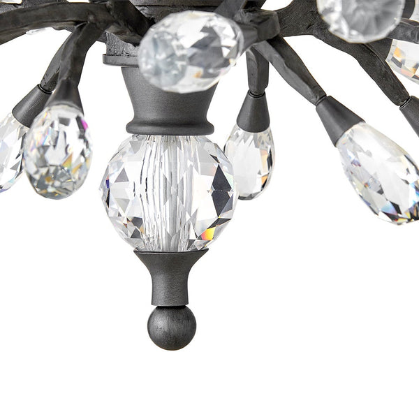 Eve 26" Six Lights Medium Single Tier Chandelier, Brushed Graphite