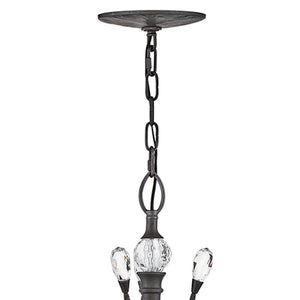 Eve 26" Six Lights Medium Single Tier Chandelier, Brushed Graphite
