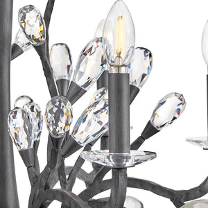 Eve 26" Six Lights Medium Single Tier Chandelier, Brushed Graphite