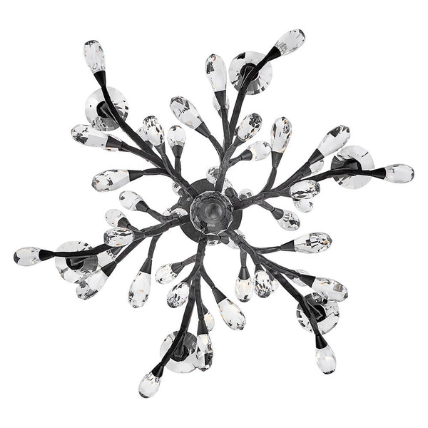 Eve 26" Six Lights Medium Single Tier Chandelier, Brushed Graphite