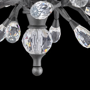 Eve 26" Six Lights Medium Single Tier Chandelier, Brushed Graphite