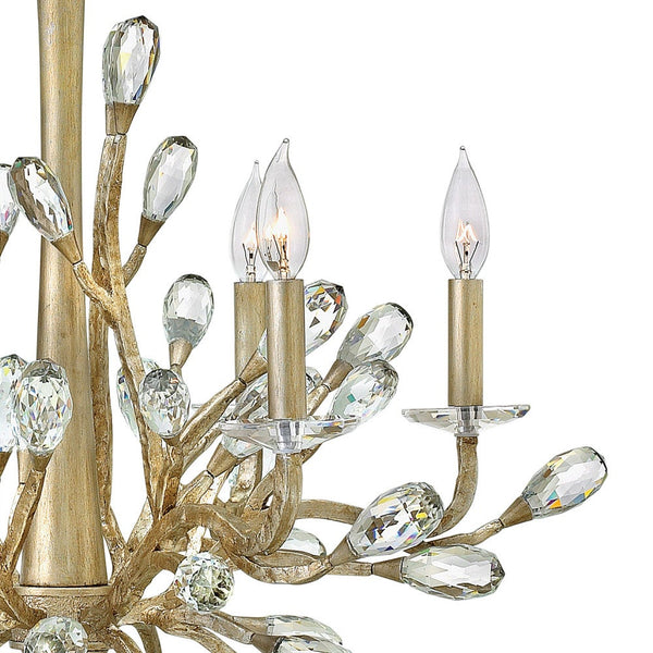 Eve 26" Six Lights Medium Single Tier Chandelier, Champagne Gold