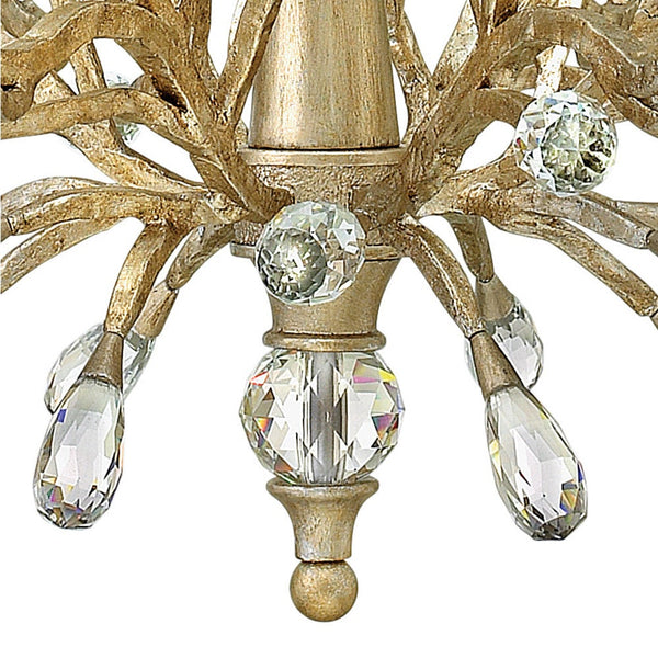 Eve 26" Six Lights Medium Single Tier Chandelier, Champagne Gold