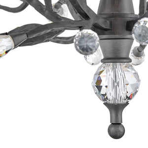 Eve 33" Nine Lights Medium Two Tier Chandelier, Brushed Graphite