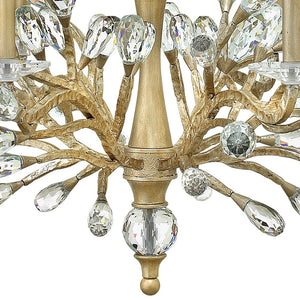 Eve 33" Nine Lights Medium Two Tier Chandelier, Champagne Gold