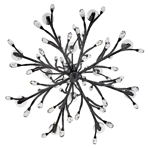 Eve 48" Twelve Lights Large Two Tier, Brushed Graphite