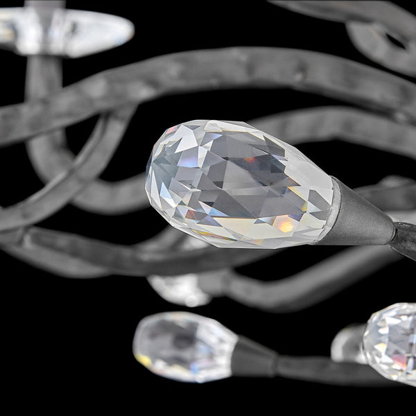 Eve 48" Twelve Lights Large Two Tier, Brushed Graphite