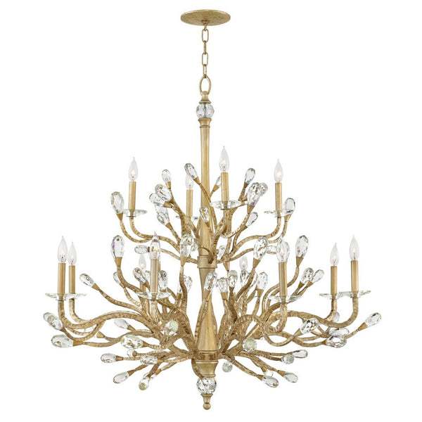 Eve 48" Twelve Lights Large Two Tier, Champagne Gold