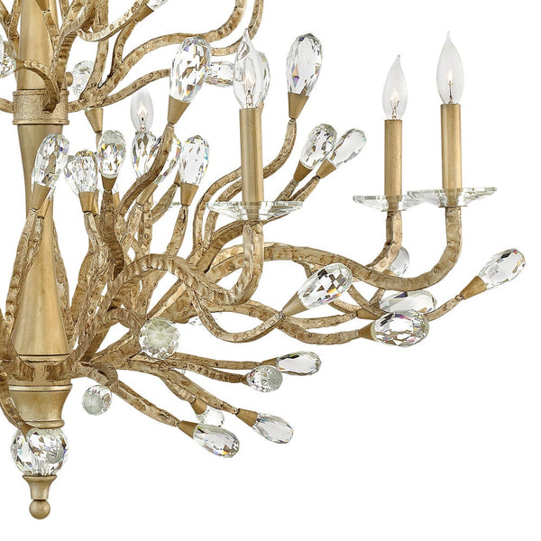 Eve 48" Twelve Lights Large Two Tier, Champagne Gold