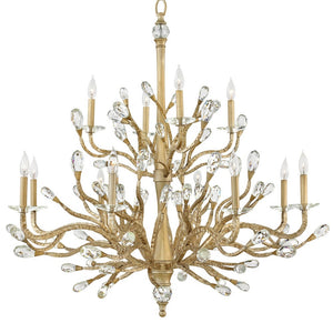 Eve 48" Twelve Lights Large Two Tier, Champagne Gold