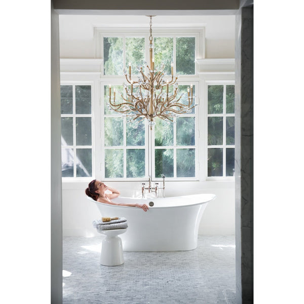 Eve 48" Twelve Lights Large Two Tier, Champagne Gold