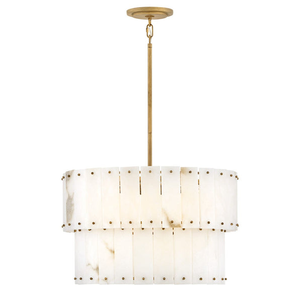 Simone 24" Six Lights Medium Convertible Chandelier, Burnished Gold
