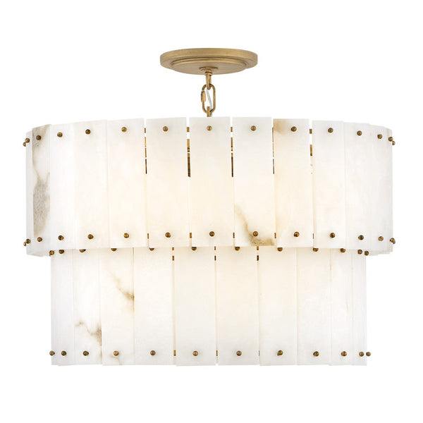 Simone 24" Six Lights Medium Convertible Chandelier, Burnished Gold