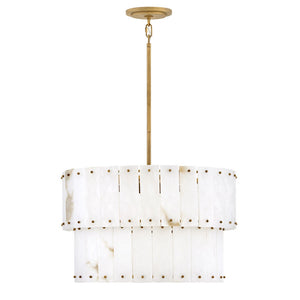 Simone 24" Six Lights Medium Convertible Chandelier, Burnished Gold