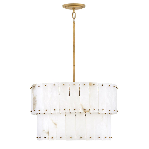 Simone 24" Six Lights Medium Convertible Chandelier, Burnished Gold