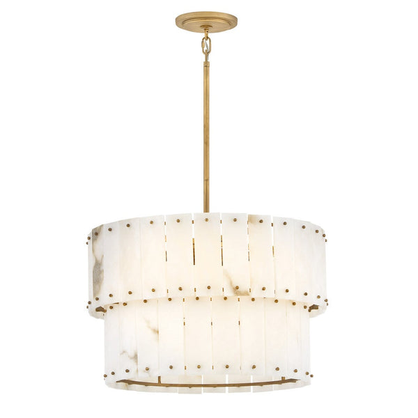 Simone 24" Six Lights Medium Convertible Chandelier, Burnished Gold