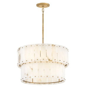 Simone 24" Six Lights Medium Convertible Chandelier, Burnished Gold