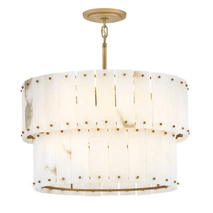 Simone 24" Six Lights Medium Convertible Chandelier, Burnished Gold