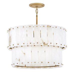 Simone 24" Six Lights Medium Convertible Chandelier, Burnished Gold