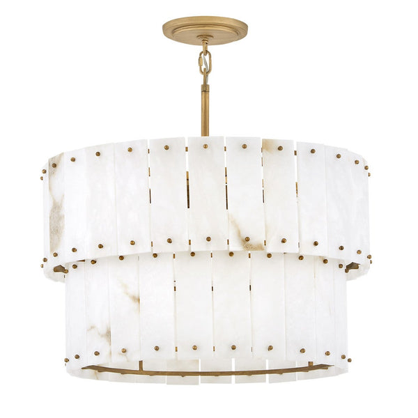 Simone 24" Six Lights Medium Convertible Chandelier, Burnished Gold