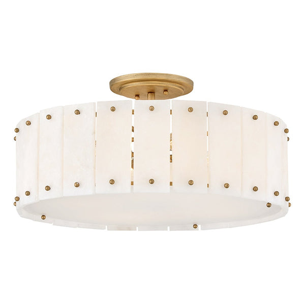 Simone 21" Four Lights Medium Semi-Flush Mount, Burnished Gold