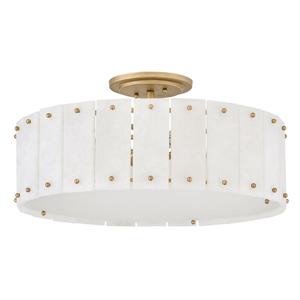 Simone 21" Four Lights Medium Semi-Flush Mount, Burnished Gold