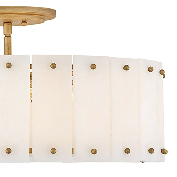 Simone 21" Four Lights Medium Semi-Flush Mount, Burnished Gold