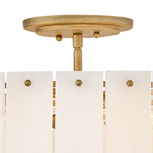 Simone 21" Four Lights Medium Semi-Flush Mount, Burnished Gold
