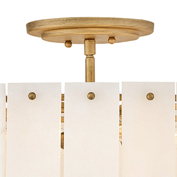 Simone 21" Four Lights Medium Semi-Flush Mount, Burnished Gold