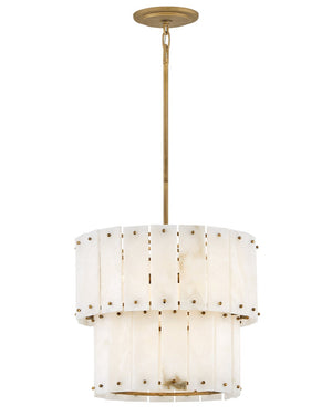 Simone 17" Four Lights Medium Convertible Semi-Flush Mount, Burnished Gold