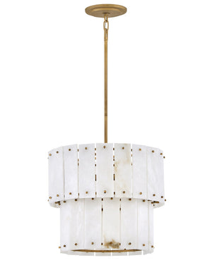 Simone 17" Four Lights Medium Convertible Semi-Flush Mount, Burnished Gold