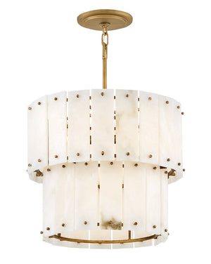 Simone 17" Four Lights Medium Convertible Semi-Flush Mount, Burnished Gold