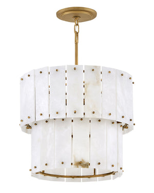 Simone 17" Four Lights Medium Convertible Semi-Flush Mount, Burnished Gold
