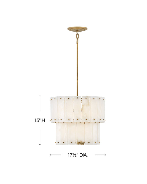 Simone 17" Four Lights Medium Convertible Semi-Flush Mount, Burnished Gold