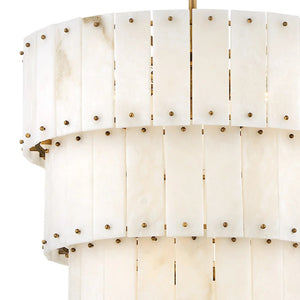 Simone 24" Nine Lights Medium Multi Tier Chandelier, Burnished Gold