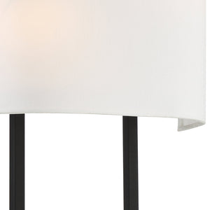 Carey 10" Two Lights Sconce, Black Forged