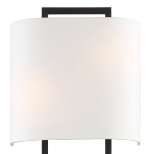 Carey 10" Two Lights Sconce, Black Forged