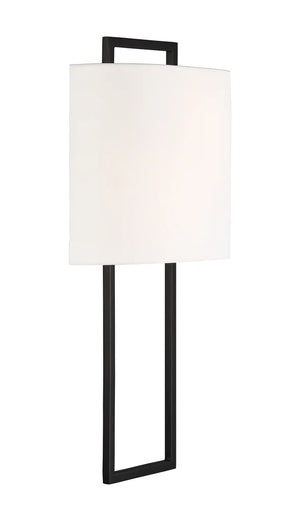 Carey 10" Two Lights Sconce, Black Forged